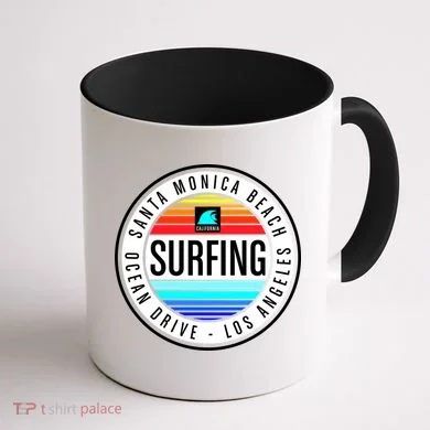 Surfing Logo Coffee Mug back