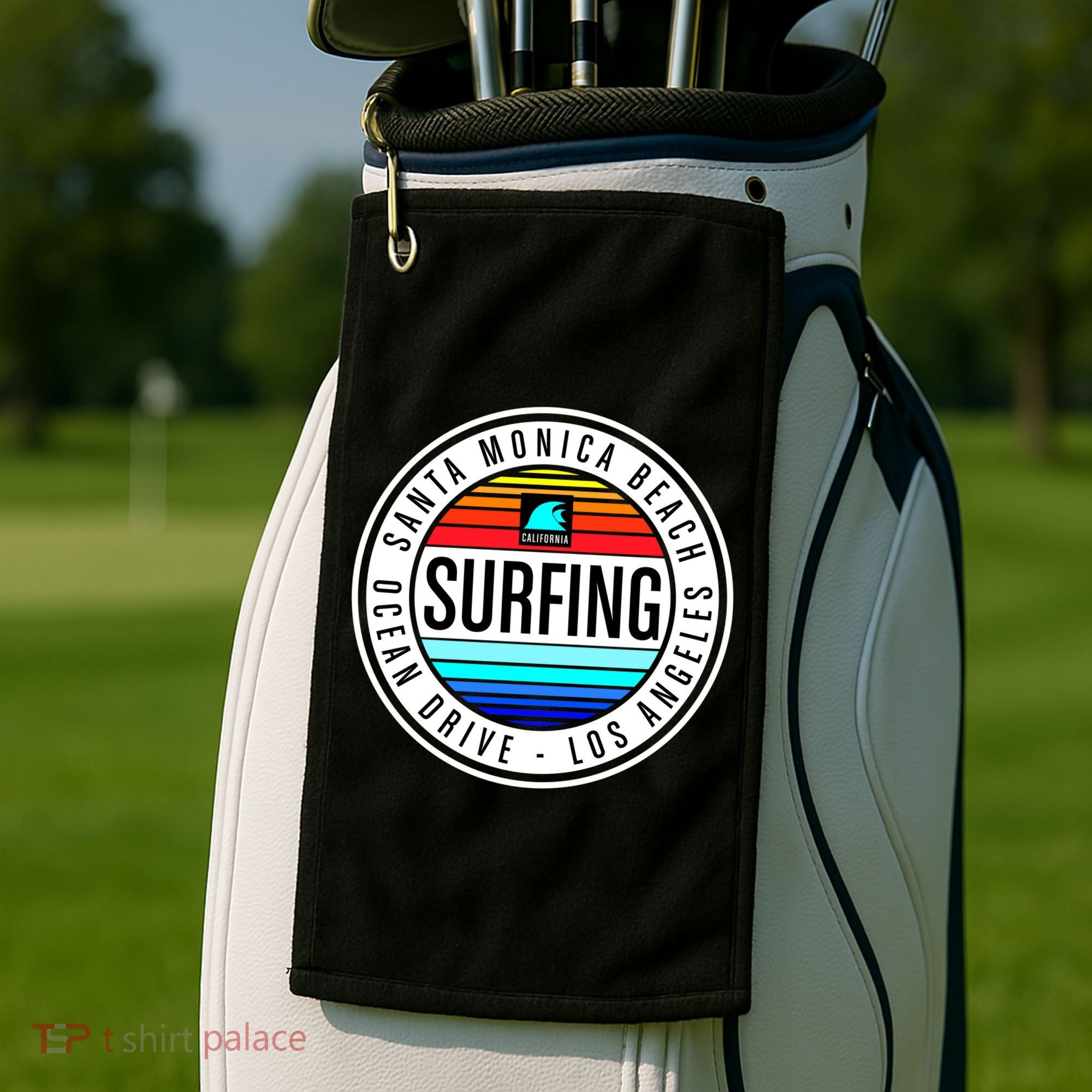 Surfing Logo Golf Towel