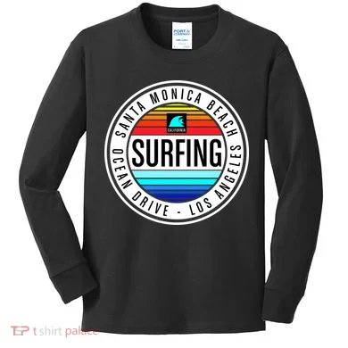 Surfing Logo Kids Long Sleeve Shirt