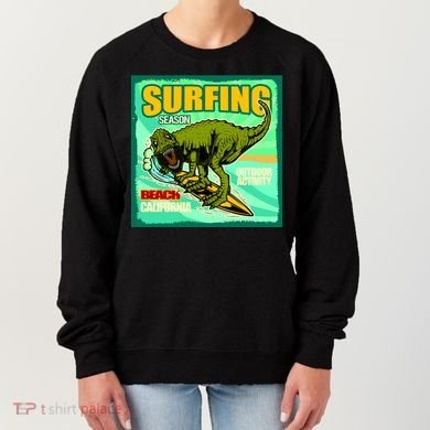 Surfing T-Rex Women's Sweatshirt