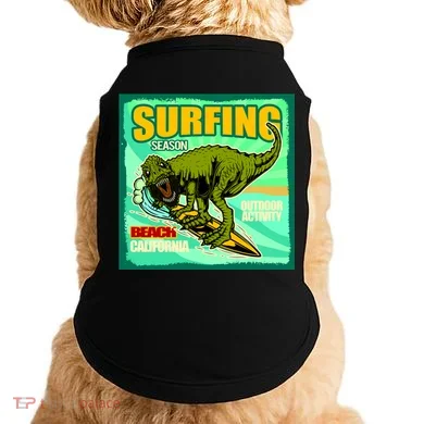 Surfing T-Rex Doggie Tank