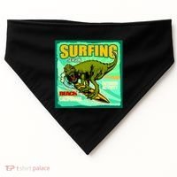 Surfing T-Rex USA-Made Doggie Bandana thumb 0