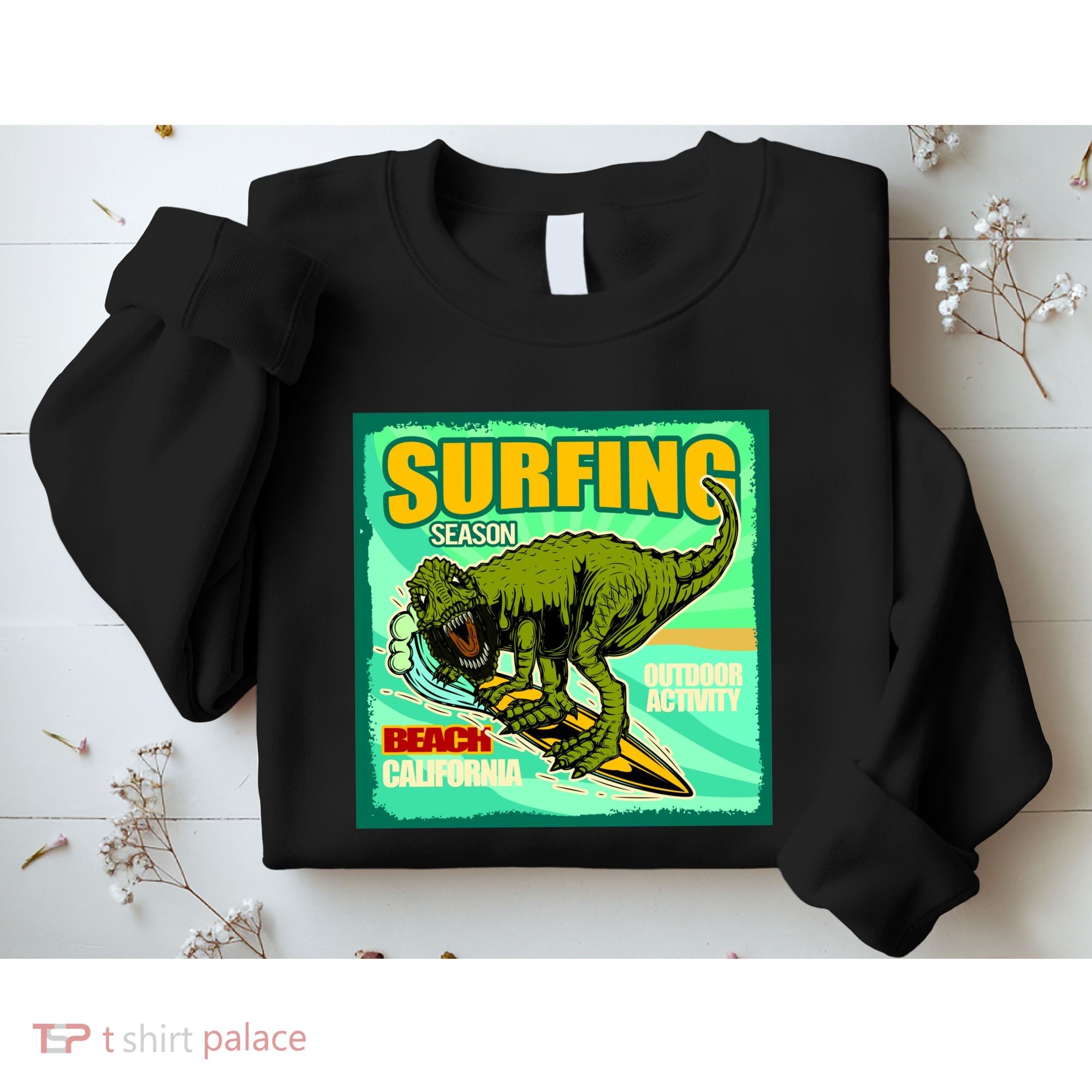 Surfing T-Rex Sweatshirt