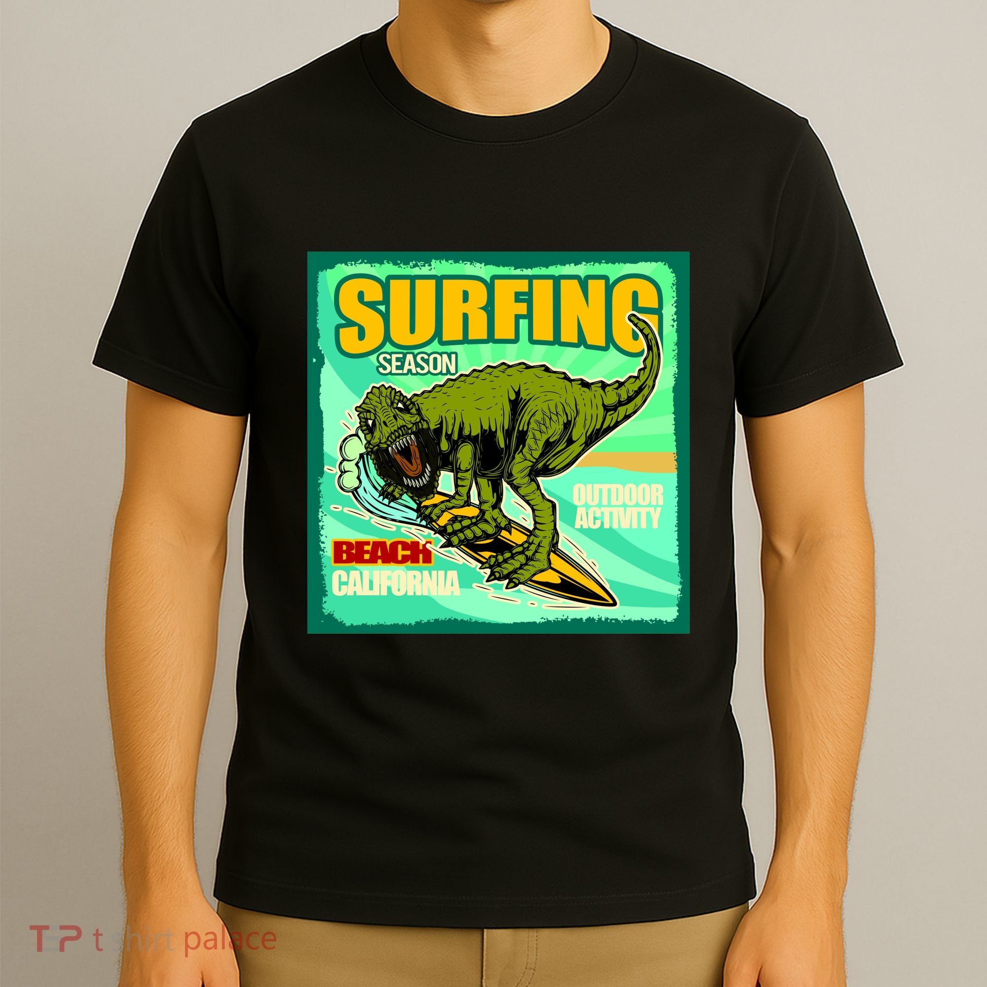 Surfing T-Rex T-Shirt