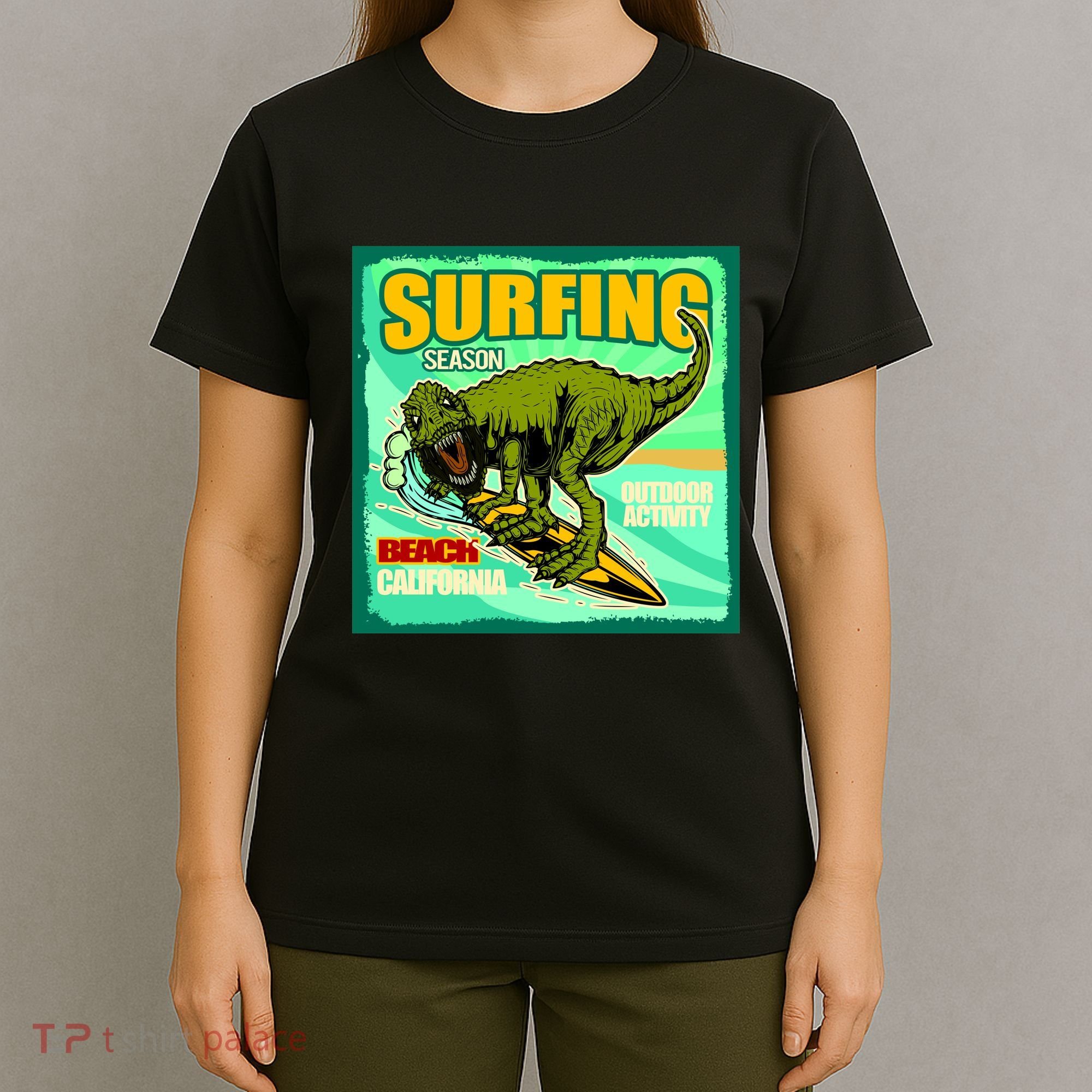 Surfing T-Rex T-Shirt