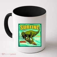 Surfing T-Rex Coffee Mug thumb 0