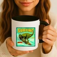Surfing T-Rex Coffee Mug thumb 3