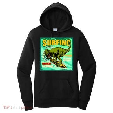 Surfing T-Rex Women's Hoodie