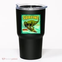 Surfing T-Rex Tumbler thumb 0