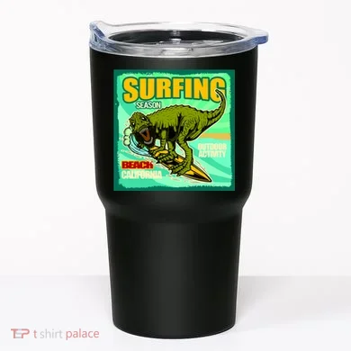 Surfing T-Rex Tumbler