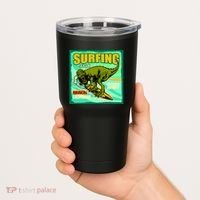 Surfing T-Rex Tumbler thumb 2