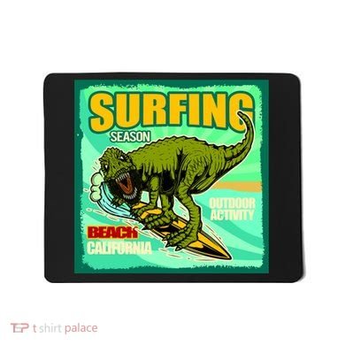 Surfing T-Rex Mousepad