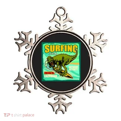 Surfing T-Rex Ornament