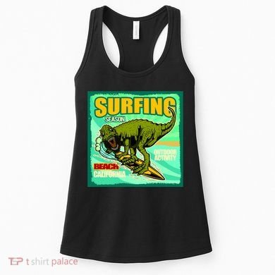 Surfing T-Rex Women's Tank Top