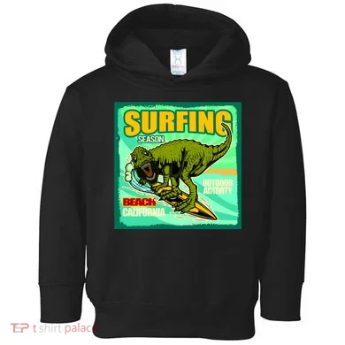 Surfing T-Rex Toddler Hoodie