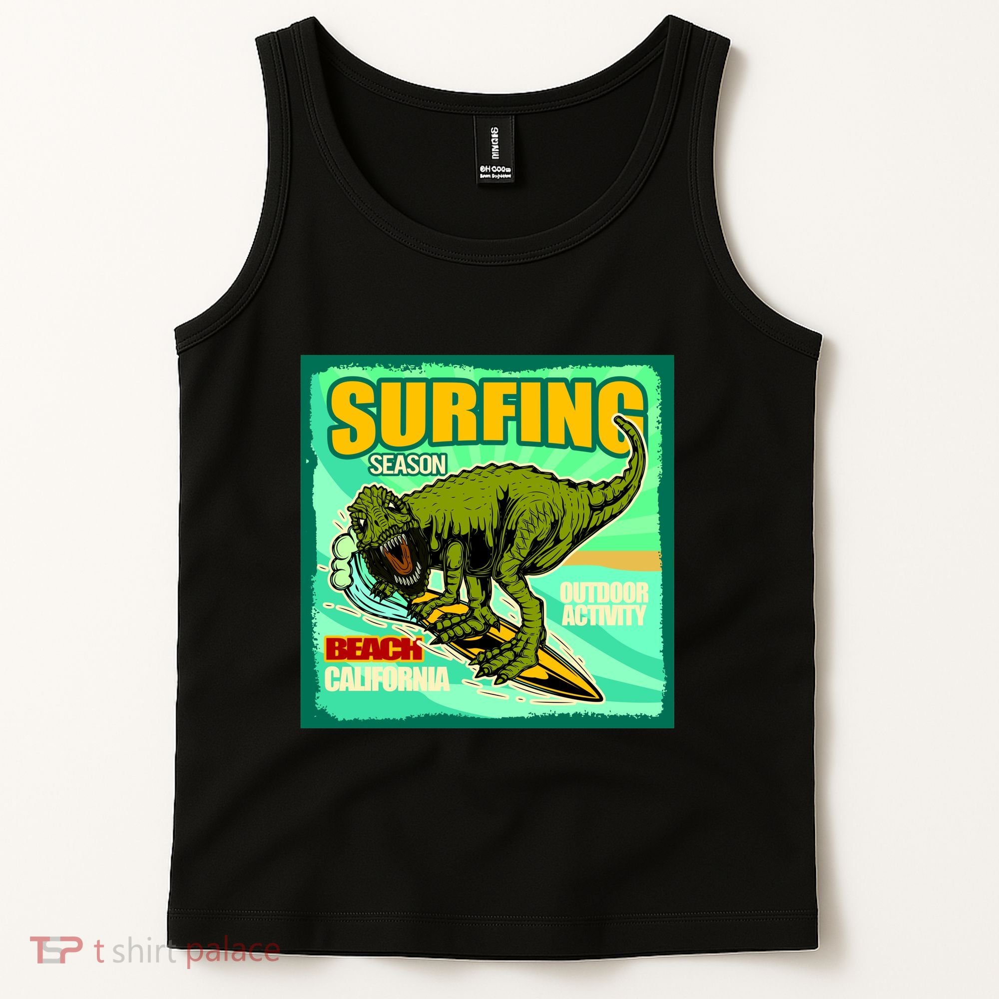 Surfing T-Rex Tank Top