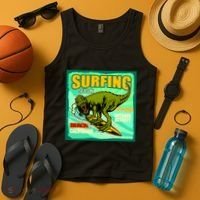 Surfing T-Rex Tank Top thumb 4