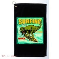 Surfing T-Rex Golf Towel thumb 0