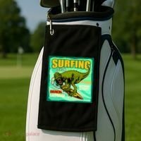 Surfing T-Rex Golf Towel thumb 2