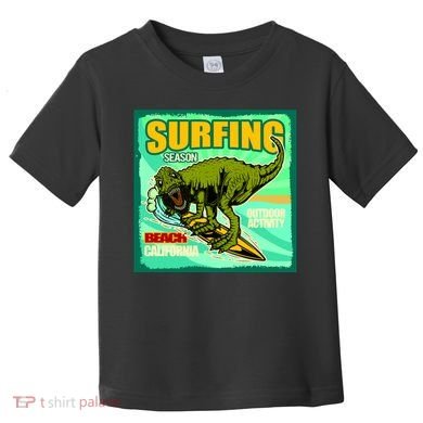 Surfing T-Rex Toddler T-Shirt