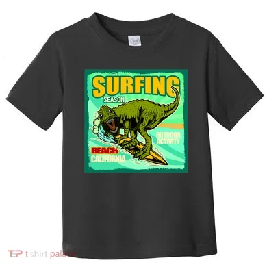 Surfing T-Rex Toddler T-Shirt
