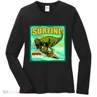 Surfing T-Rex Women's Long Sleeve Shirt thumb 0