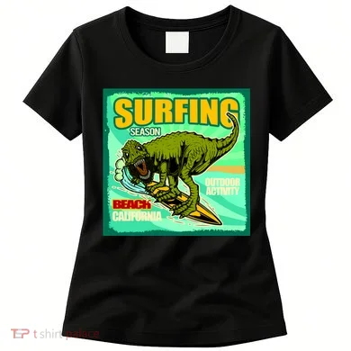 Surfing T-Rex Women's T-Shirt