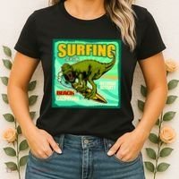 Surfing T-Rex Women's T-Shirt thumb 2