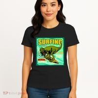 Surfing T-Rex Women's T-Shirt thumb 4