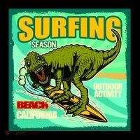 Surfing T-Rex Women's T-Shirt thumb 6