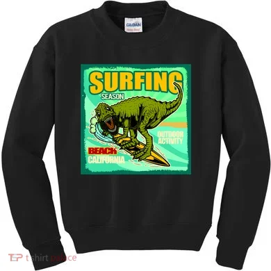 Surfing T-Rex Kids Sweatshirt