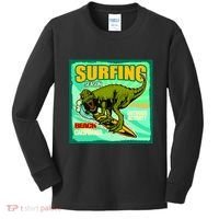 Surfing T-Rex Kids Long Sleeve Shirt thumb 0