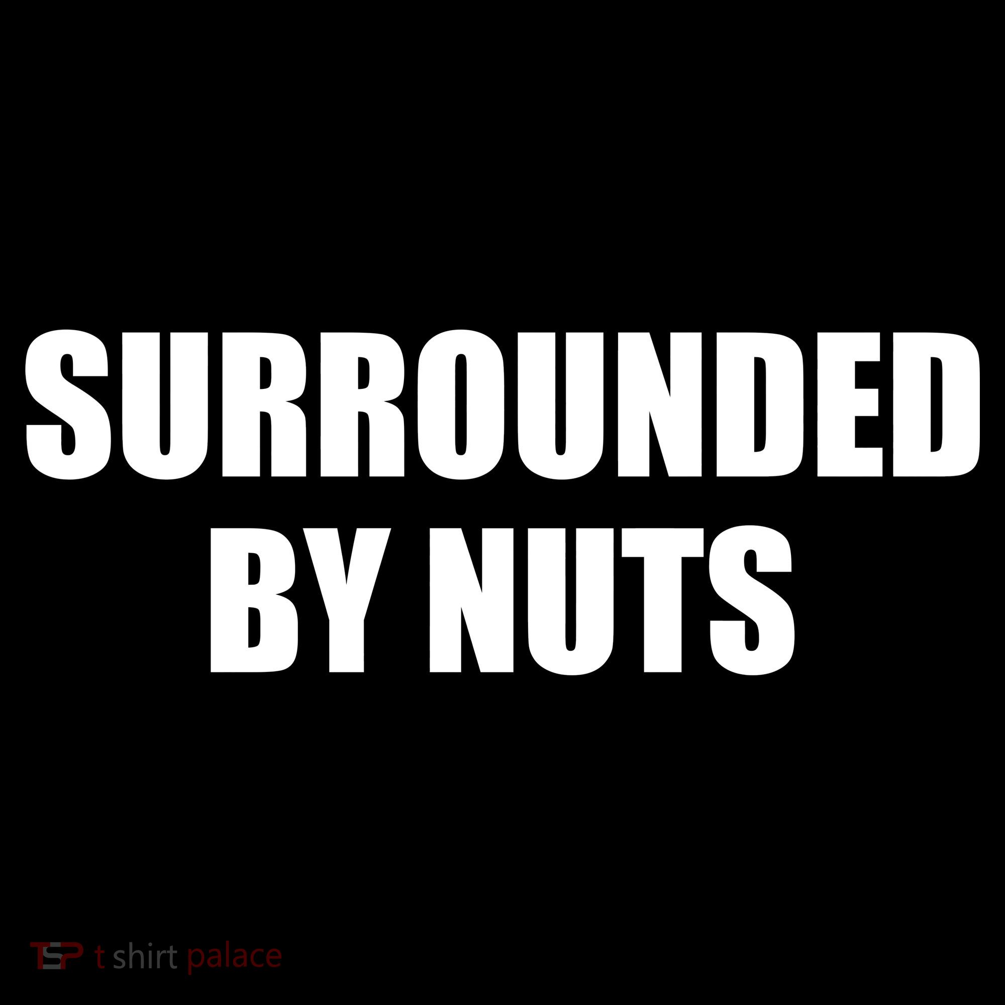 Surrounded By Nuts Rude Funny Text Women's Hoodie