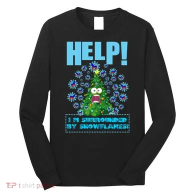 Surrounded By Snowflakes Long Sleeve Shirt