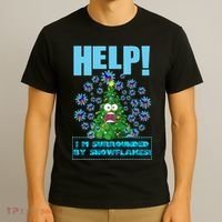 Surrounded By Snowflakes T-Shirt thumb 3