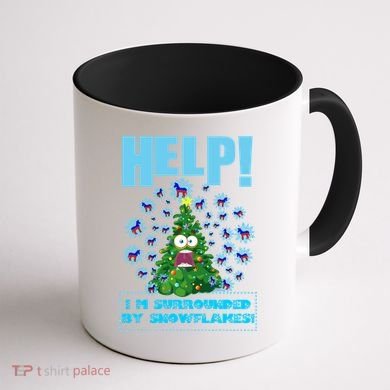 Surrounded By Snowflakes Coffee Mug back