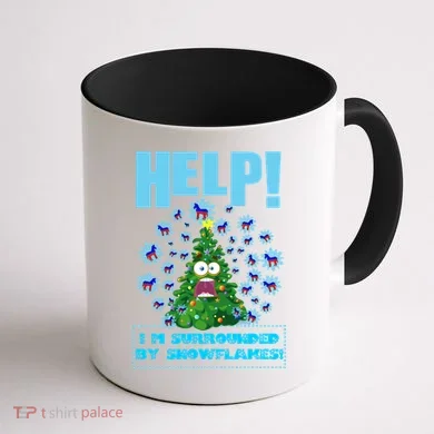 Surrounded By Snowflakes Coffee Mug back