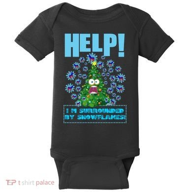 Surrounded By Snowflakes Baby Bodysuit