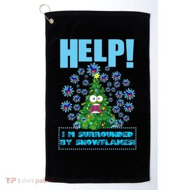 Surrounded By Snowflakes Golf Towel