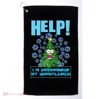 Surrounded By Snowflakes Golf Towel