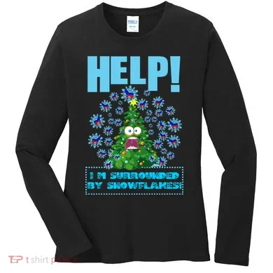 Surrounded By Snowflakes Women's Long Sleeve Shirt