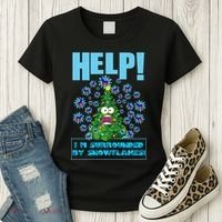 Surrounded By Snowflakes Women's T-Shirt thumb 3