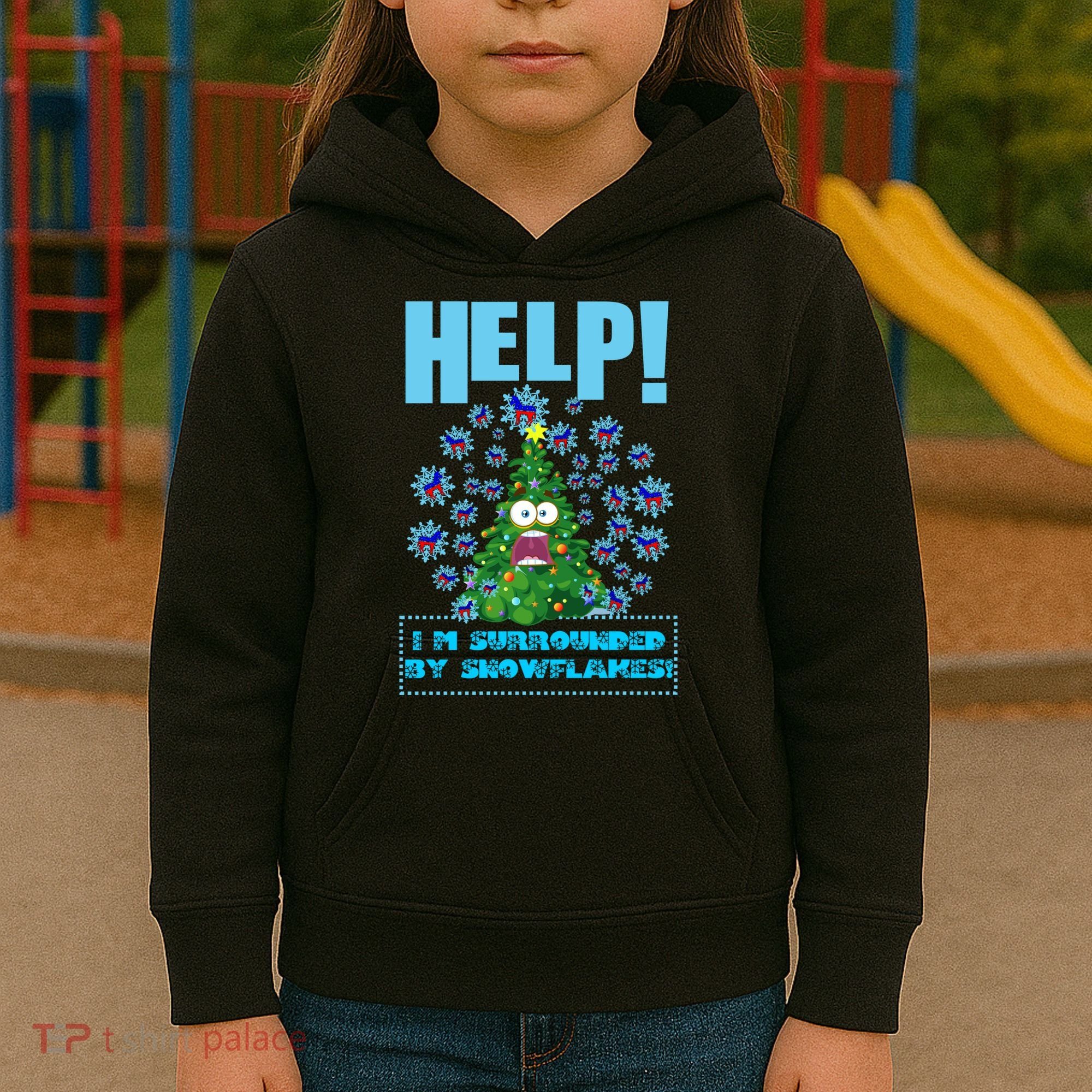 Surrounded By Snowflakes Kids Hoodie