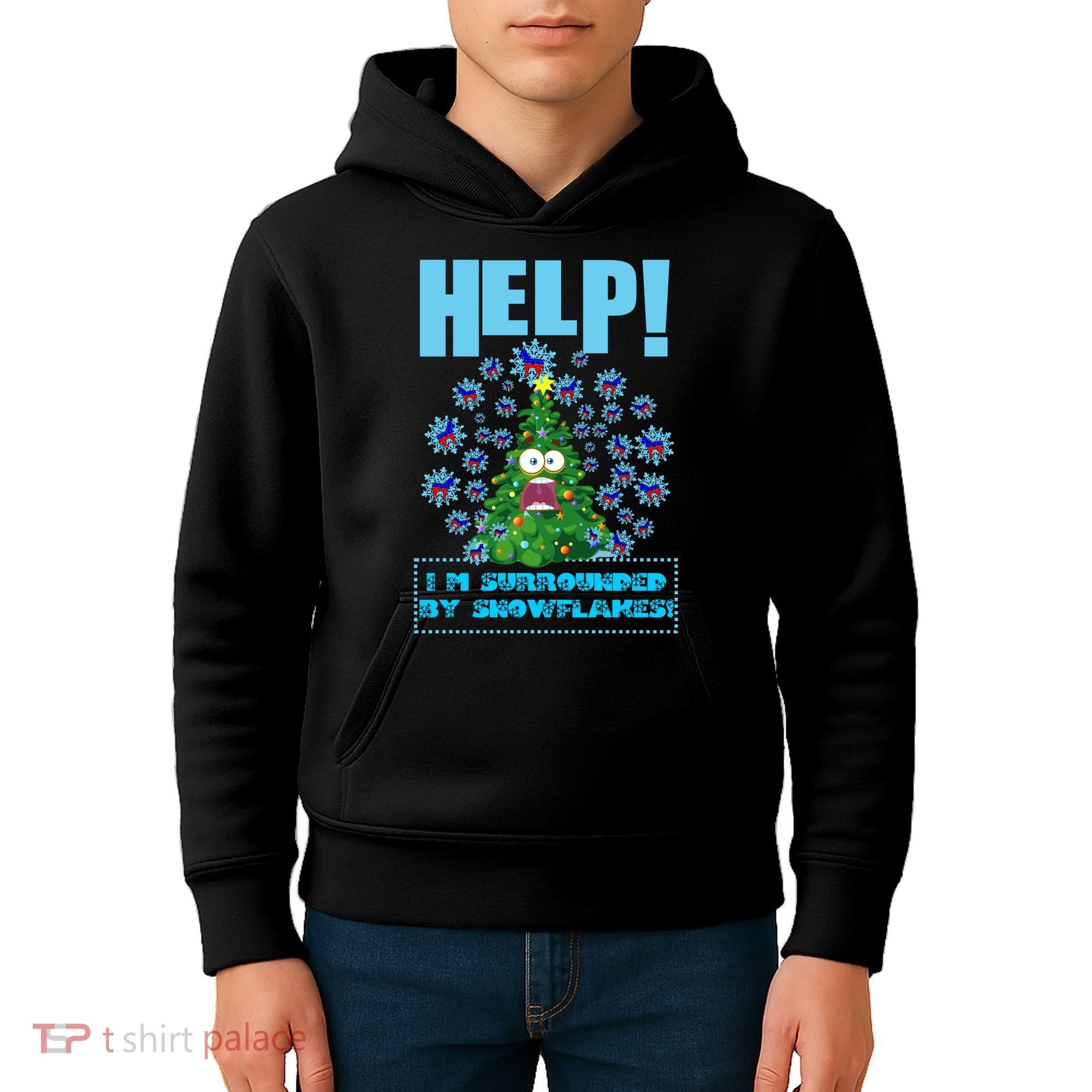 Surrounded By Snowflakes Kids Hoodie