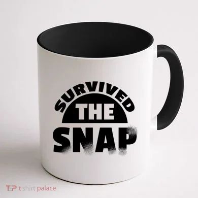 Survived The Snap Coffee Mug back