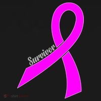 Survivor Breast Cancer Ribbon USA-Made Doggie Bandana thumb 2