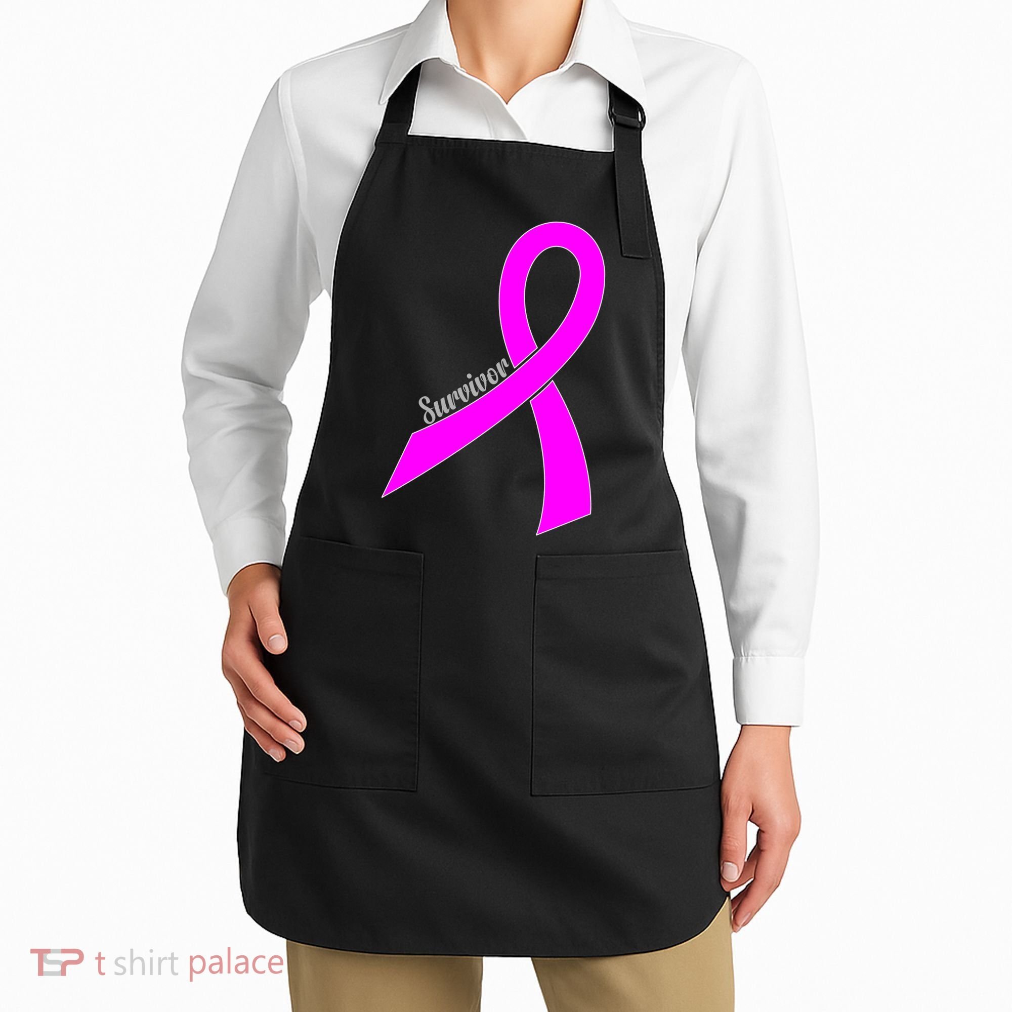 Survivor Breast Cancer Ribbon Apron