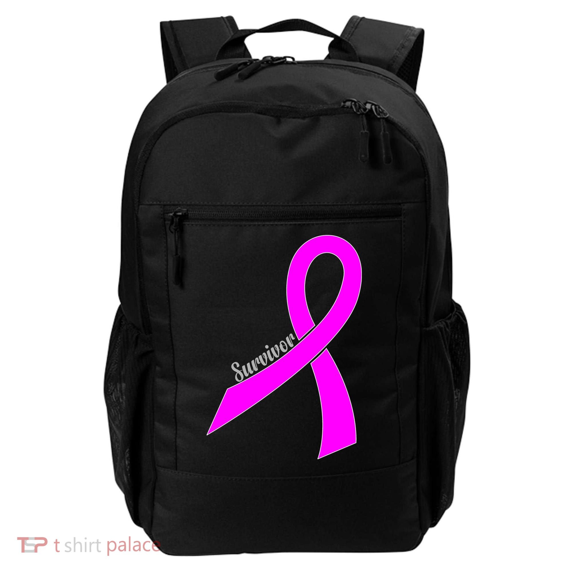 Survivor Breast Cancer Ribbon Backpack