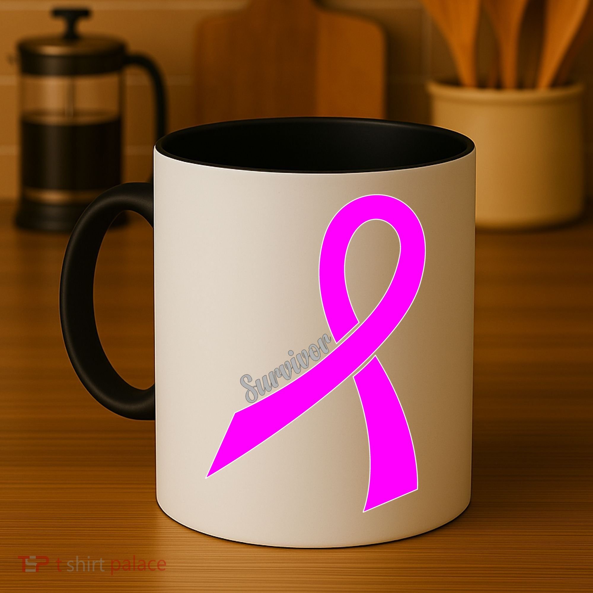 Survivor Breast Cancer Ribbon Coffee Mug