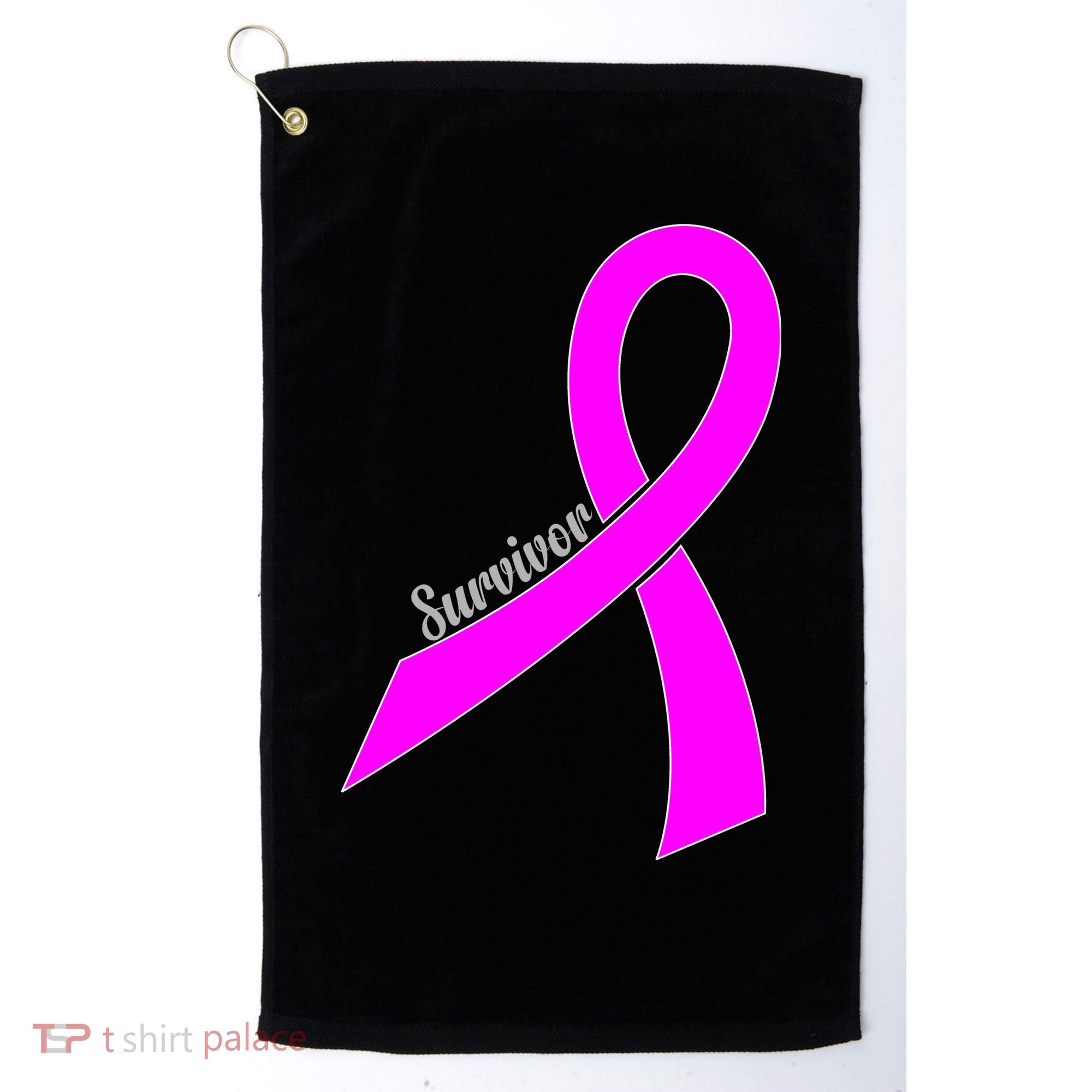 Survivor Breast Cancer Ribbon Golf Towel